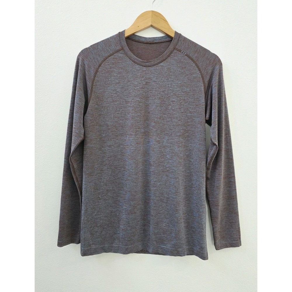 Lululemon Metal Vent Shirt Long Sleeve Men's Size XS Red/ Blue